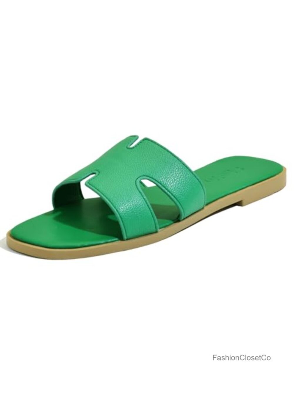 Women's Flat Sandals, Ladies Leather Slippers, Comfy Dressy Slip on Shoes